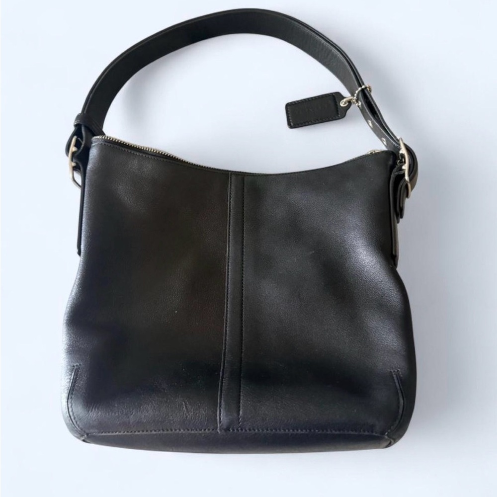 Vintage Coach Legacy Slim Duffle Bag 9326 Black Leather Crossbody Shoulder Y2K